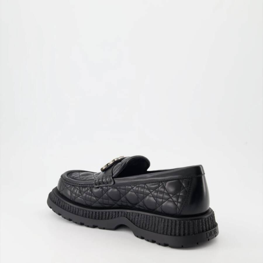 Dior Instap leren mocassins Black Heren