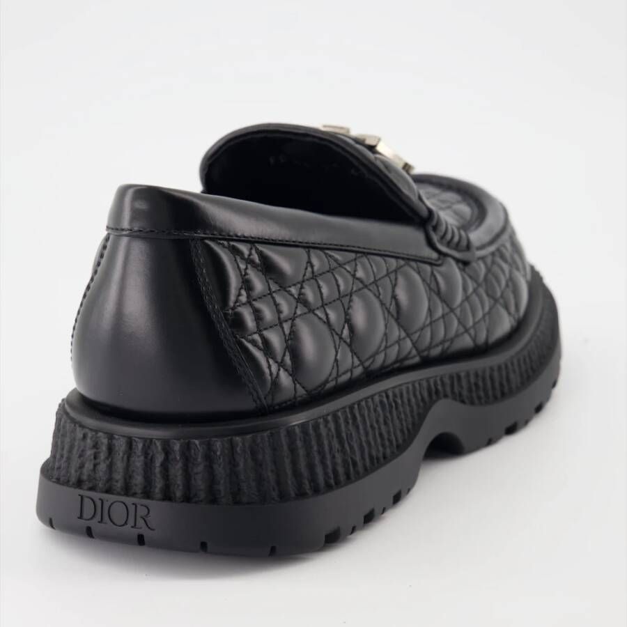 Dior Instap leren mocassins Black Heren