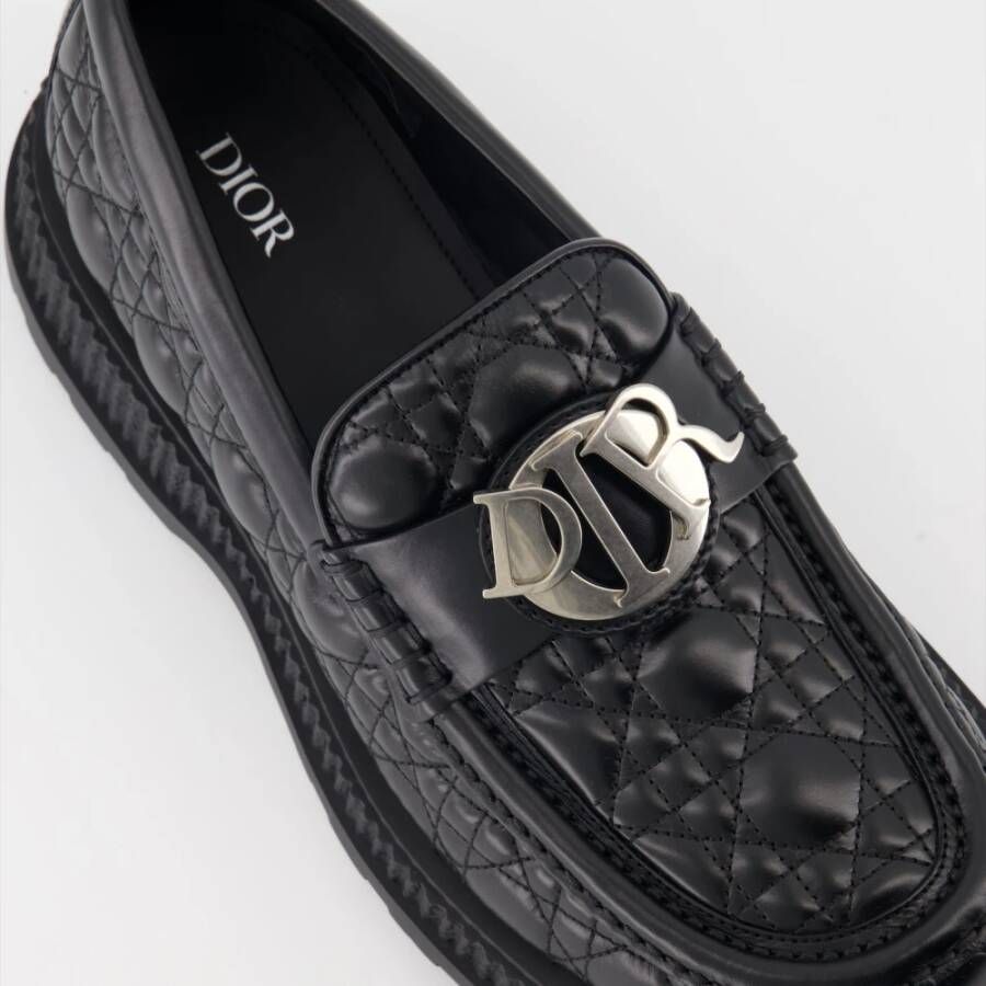 Dior Instap leren mocassins Black Heren