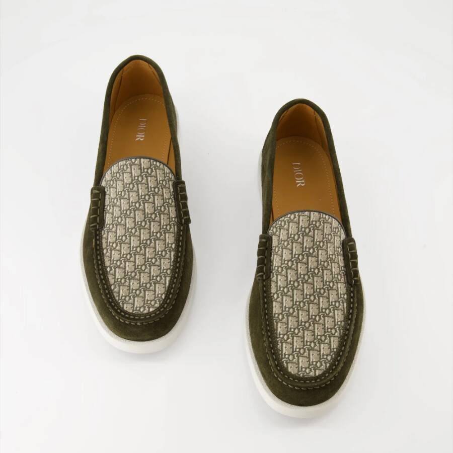 Dior Instap Ronde Neus Suède Loafers Multicolor Heren