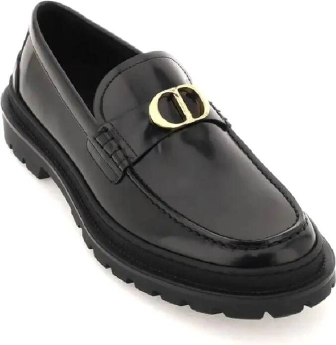 Dior Klassieke Leren Loafer Schoenen Black Heren