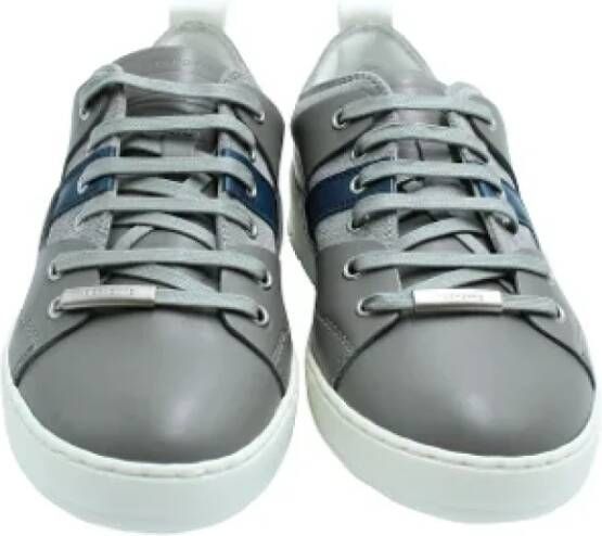 Dior Leather sneakers Gray Heren