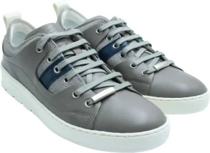 Dior Leather sneakers Gray Heren