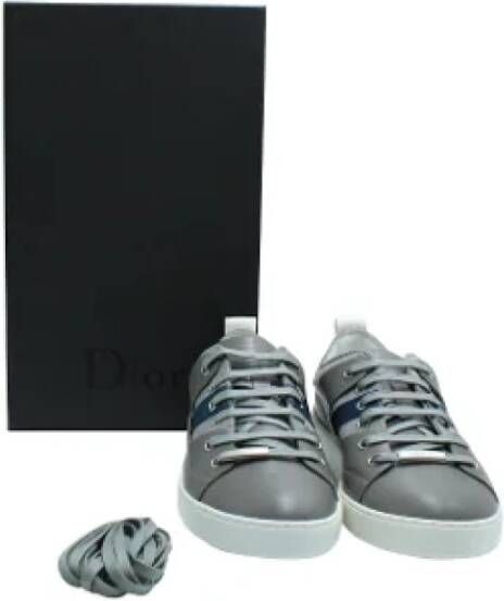 Dior Leather sneakers Gray Heren