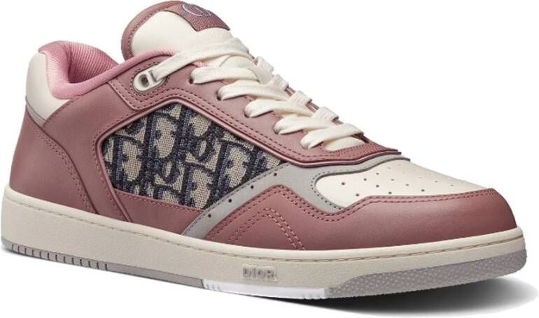 Dior Leren sneakers met iconisch monogram Pink Heren