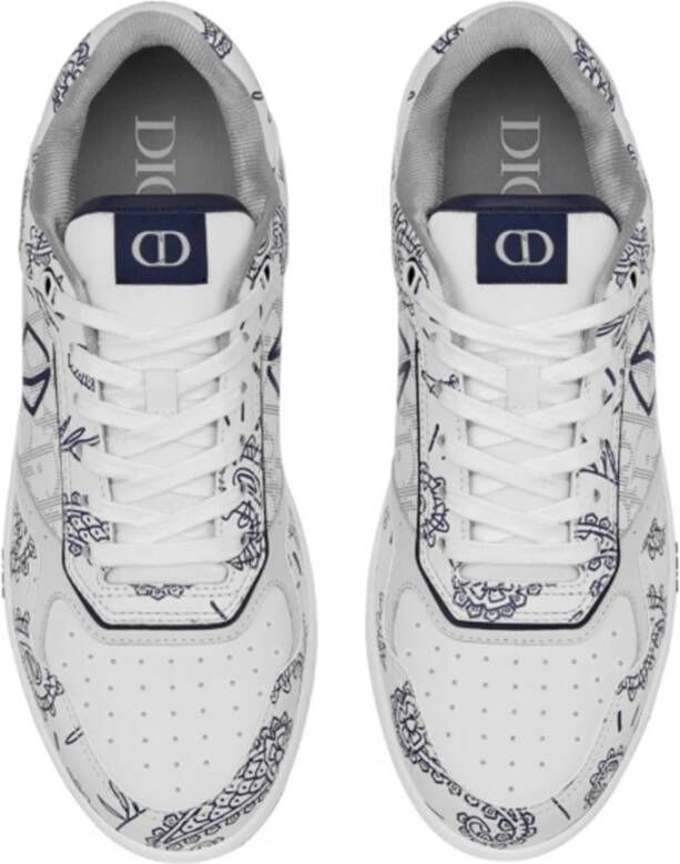 Dior Leren Sneakers met Monogramdetail White Heren