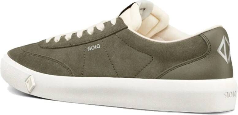 Dior Leren sneakers met suède detail Green Heren