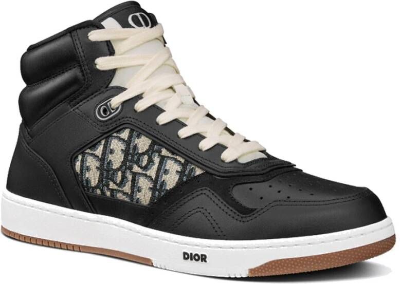 Dior Oblique High-Top Sneakers Black Heren