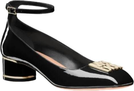 Dior Retro Stijl Zwart Leren Hakken Black Dames