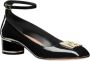 Dior Retro Stijl Zwart Leren Hakken Black Dames - Thumbnail 2