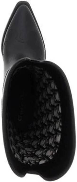 Dior Rubber Kniehoge Laarzen Slip-On Design Black Dames