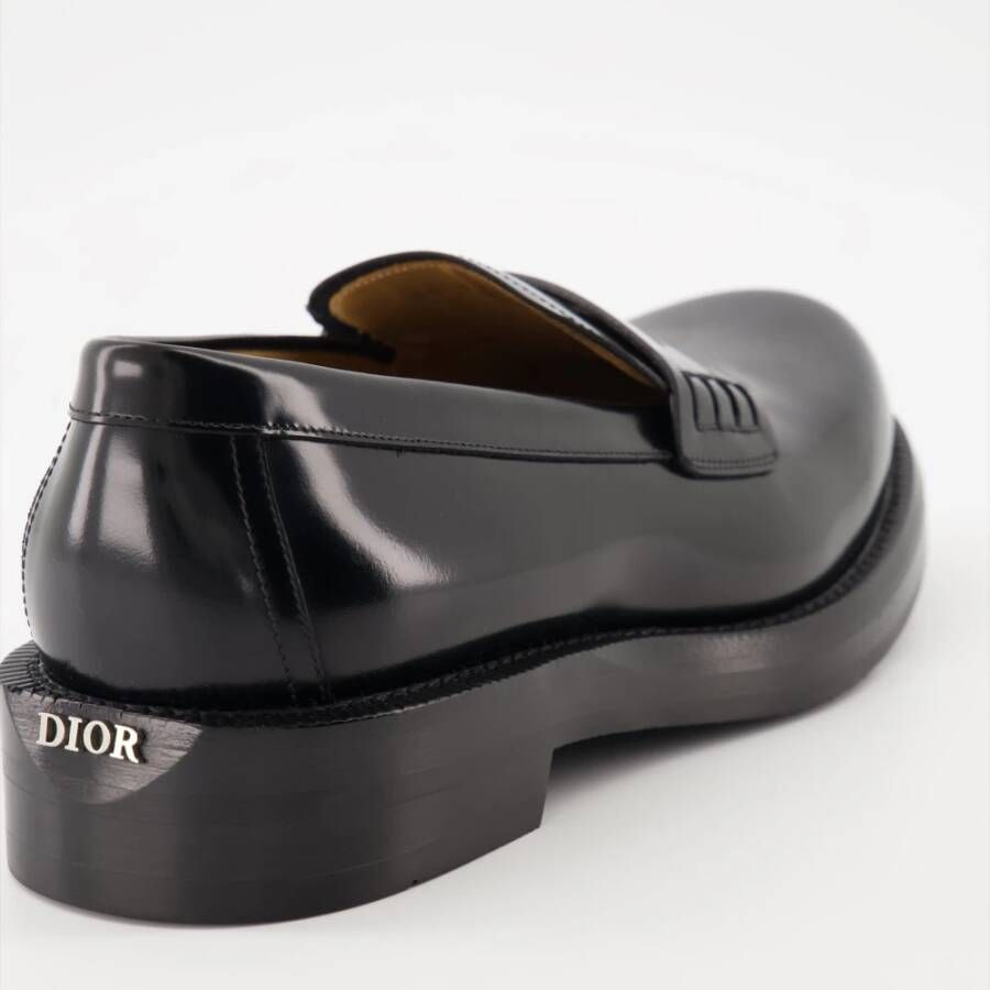 Dior Suède Loafers met Enkelband Black Heren