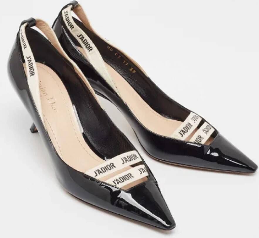 Dior Vintage Pre-owned Canvas heels Black Dames