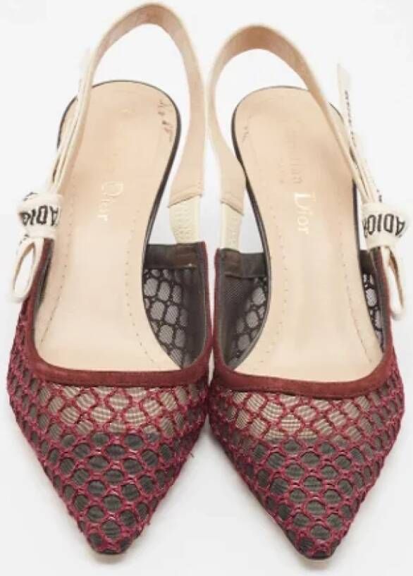 Dior Vintage Pre-owned Canvas heels Red Dames