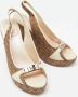 Dior Vintage Pre-owned Canvas sandals Brown Dames - Thumbnail 4