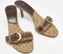 Dior Vintage Pre-owned Canvas sandals Brown Dames - Thumbnail 4