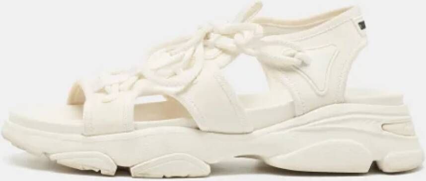 Dior Vintage Pre-owned Canvas sandals White Dames