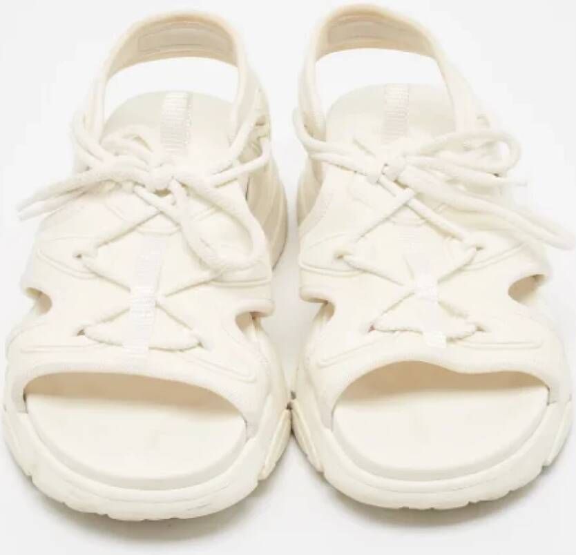 Dior Vintage Pre-owned Canvas sandals White Dames