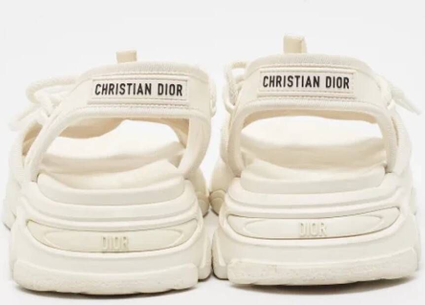 Dior Vintage Pre-owned Canvas sandals White Dames