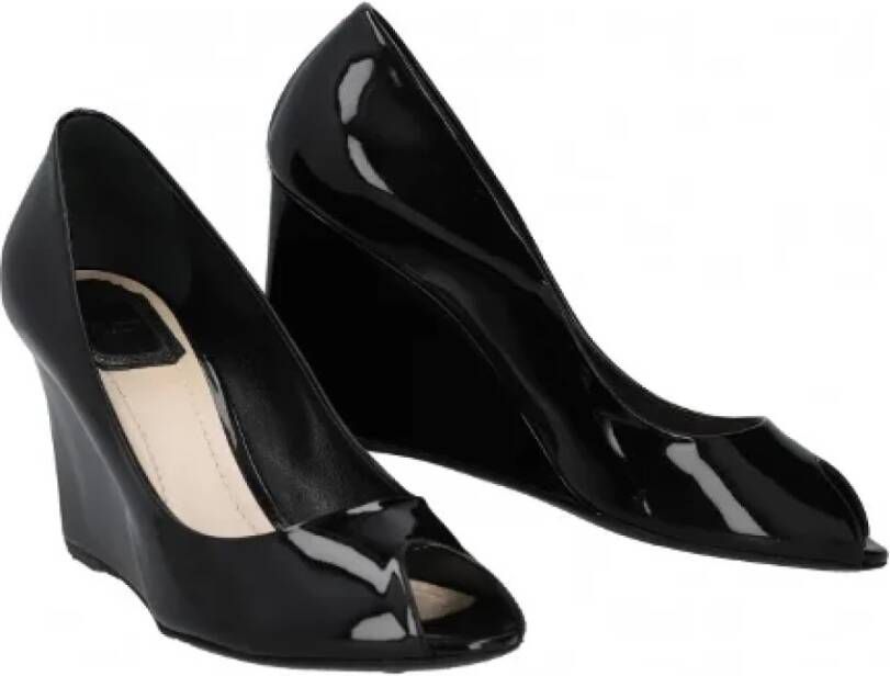 Dior Vintage Pre-owned Fabric flats Black Dames