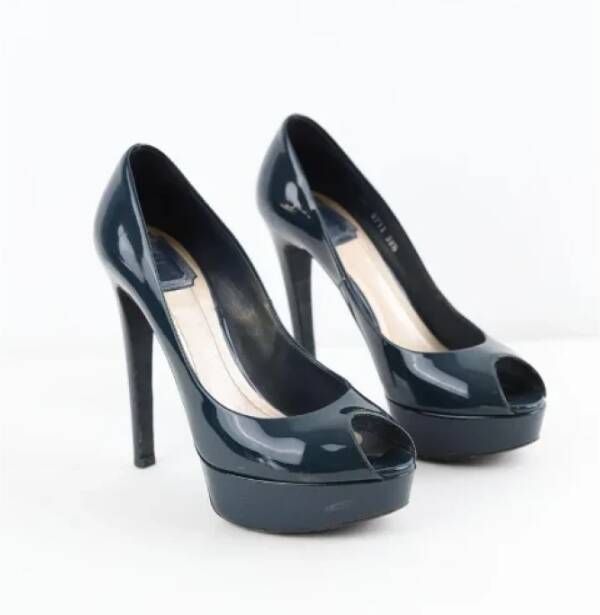 Dior Vintage Pre-owned Fabric heels Blue Dames