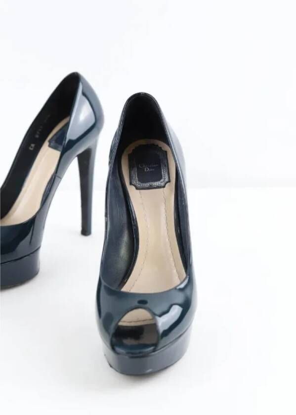 Dior Vintage Pre-owned Fabric heels Blue Dames