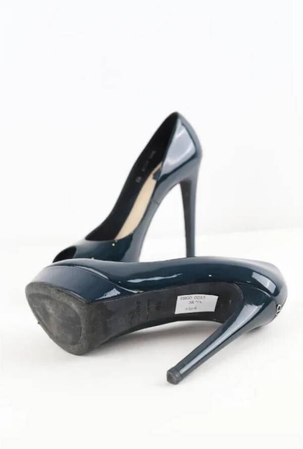 Dior Vintage Pre-owned Fabric heels Blue Dames