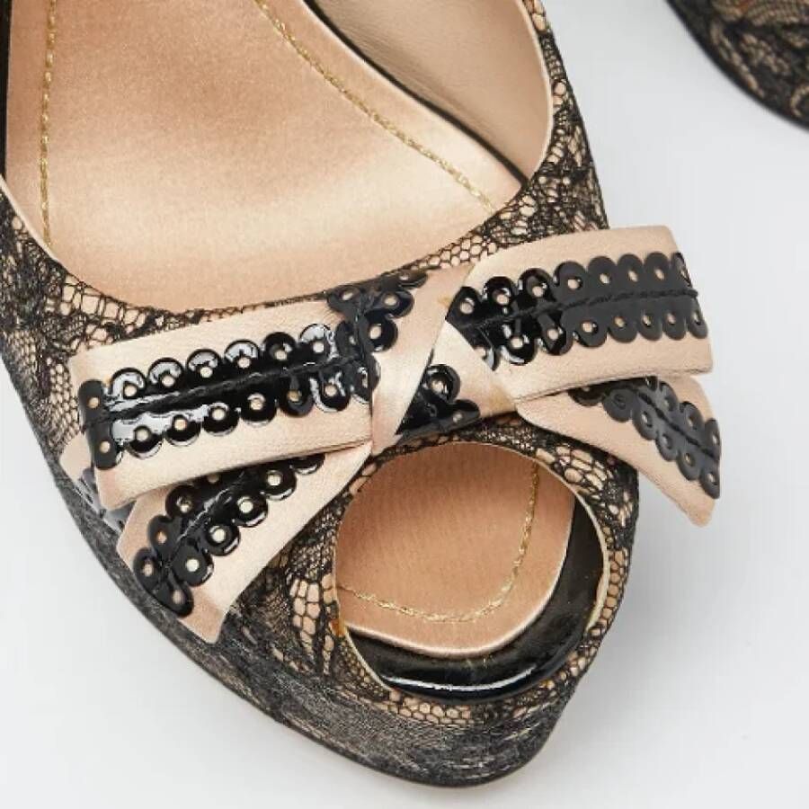 Dior Vintage Pre-owned Lace sandals Multicolor Dames