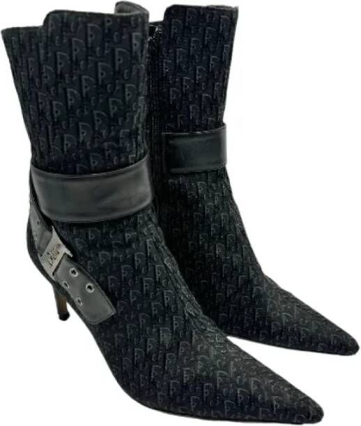 Dior Vintage Pre-owned Leather boots Black Dames