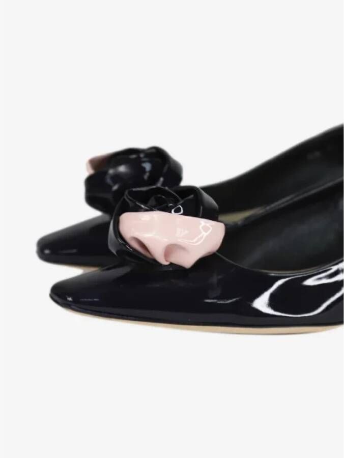 Dior Vintage Pre-owned Leather flats Black Dames