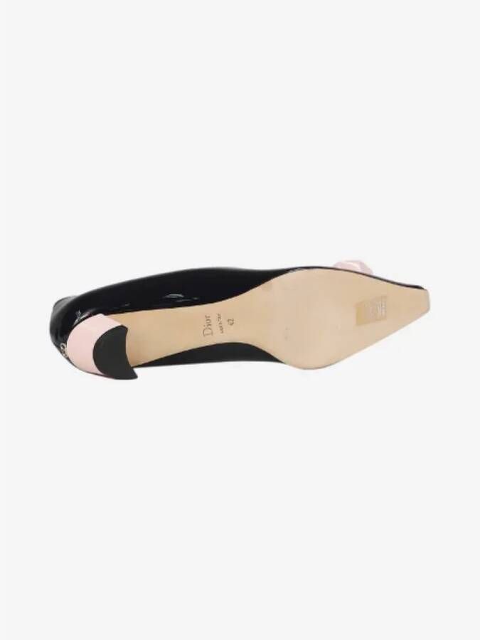 Dior Vintage Pre-owned Leather flats Black Dames