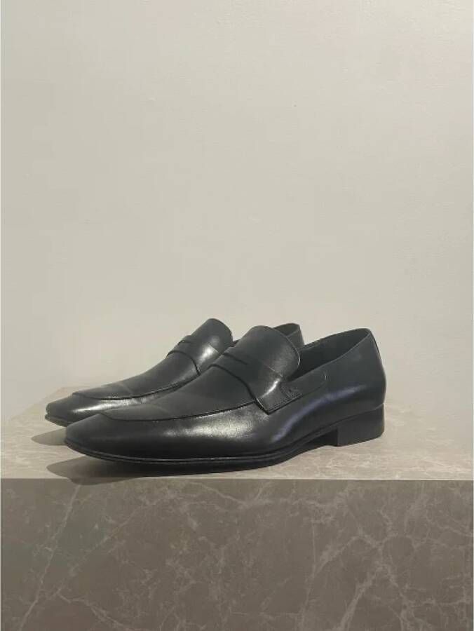 Dior Vintage Pre-owned Leather flats Black Dames