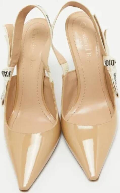 Dior Vintage Pre-owned Leather heels Beige Dames