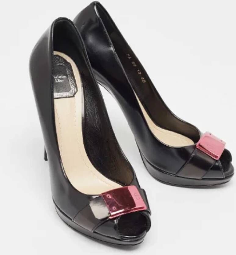 Dior Vintage Pre-owned Leather heels Black Dames