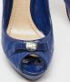 Dior Vintage Pre-owned Leather heels Blue Dames - Thumbnail 7