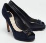 Dior Vintage Pre-owned Leather heels Blue Dames - Thumbnail 3