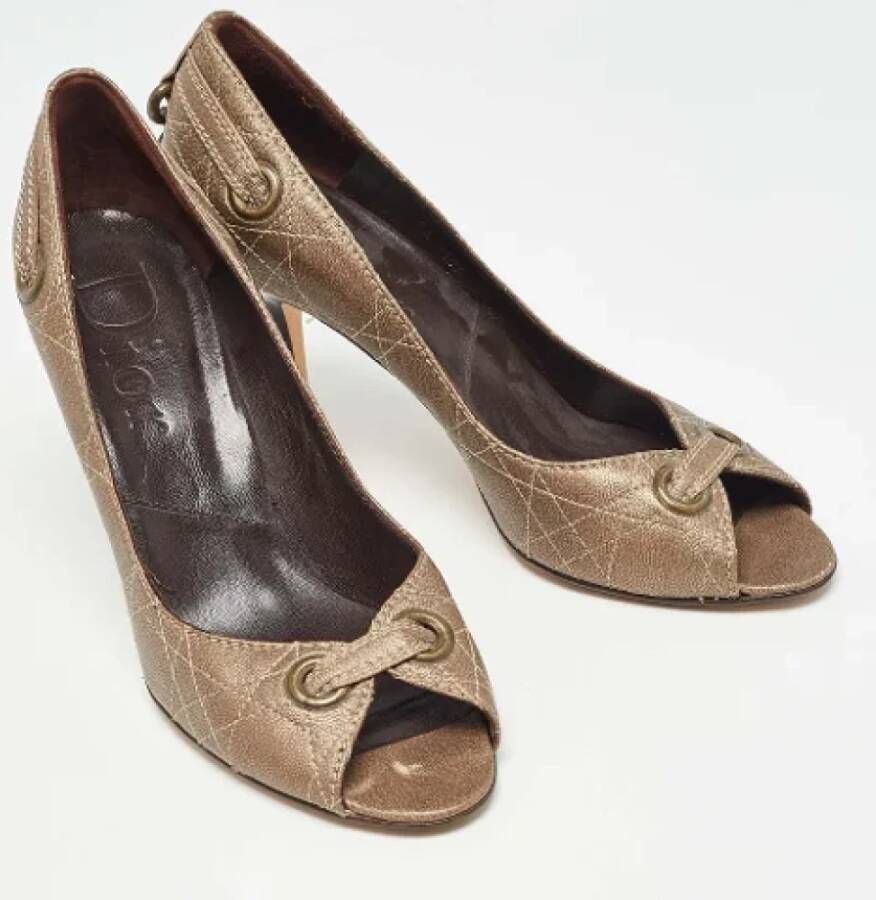 Dior Vintage Pre-owned Leather heels Brown Dames