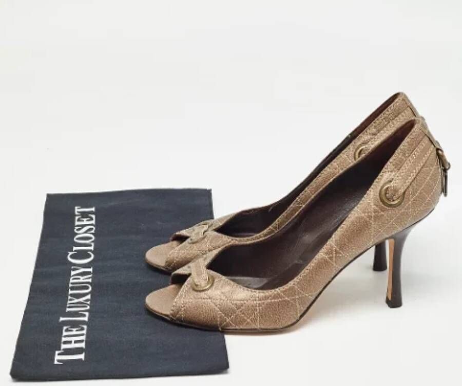 Dior Vintage Pre-owned Leather heels Brown Dames