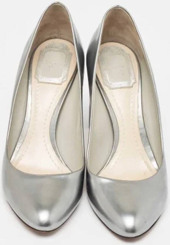 Dior Vintage Pre-owned Leather heels Gray Dames