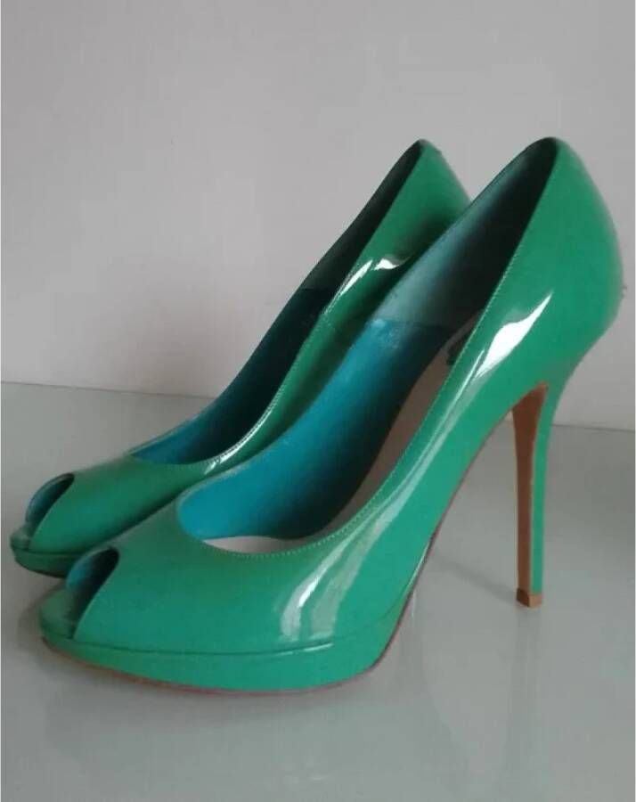 Dior Vintage Pre-owned Leather heels Green Dames