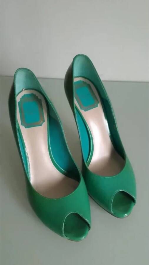 Dior Vintage Pre-owned Leather heels Green Dames