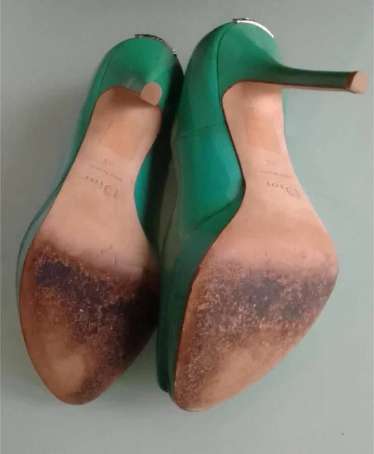 Dior Vintage Pre-owned Leather heels Green Dames