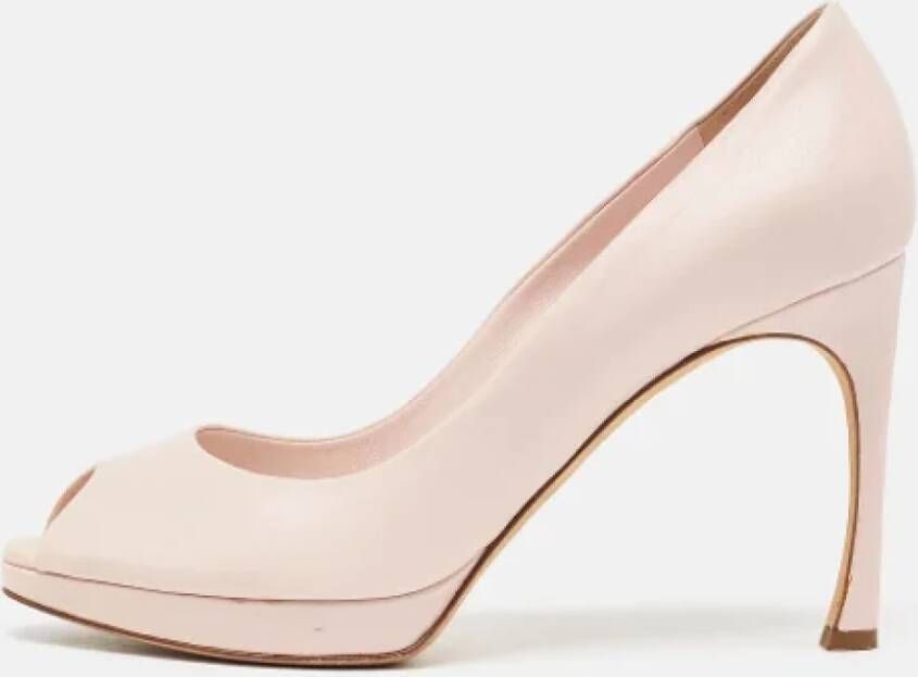 Dior Vintage Pre-owned Leather heels Pink Dames