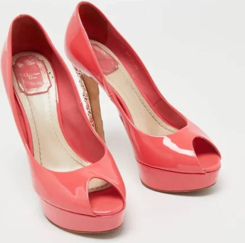 Dior Vintage Pre-owned Leather heels Pink Dames