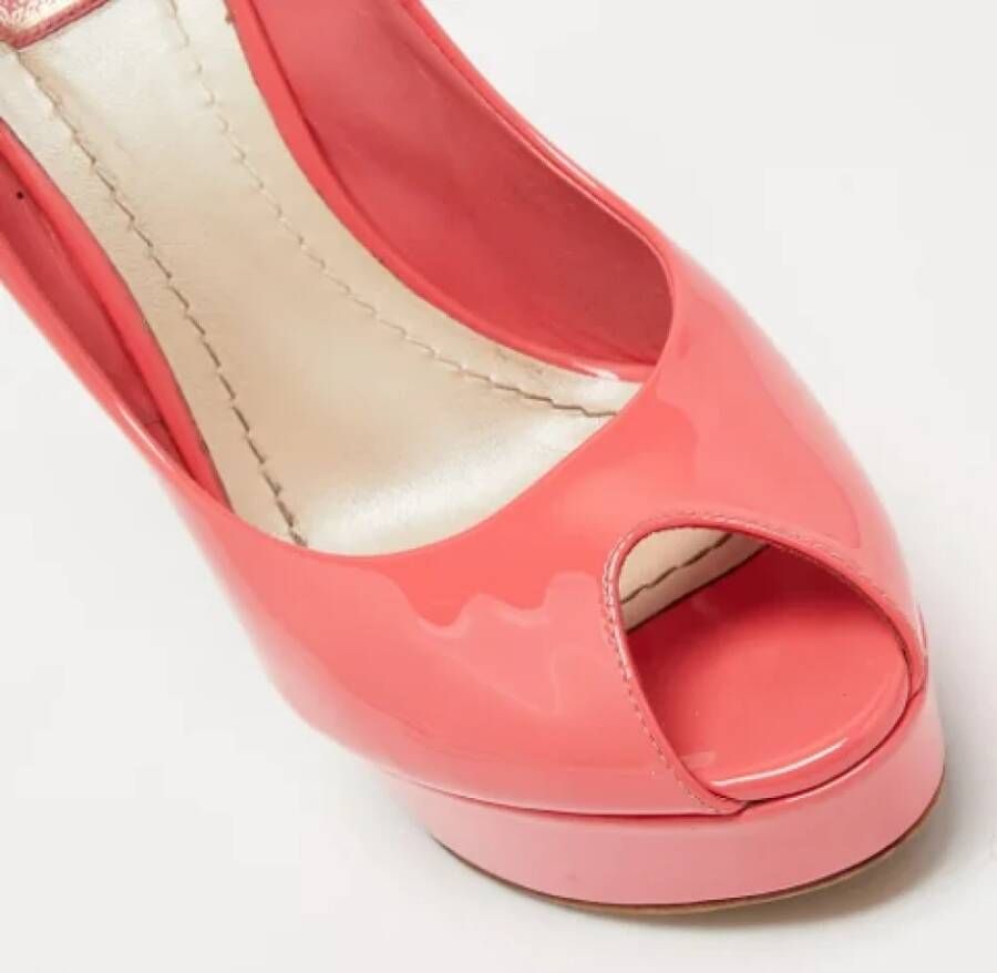 Dior Vintage Pre-owned Leather heels Pink Dames