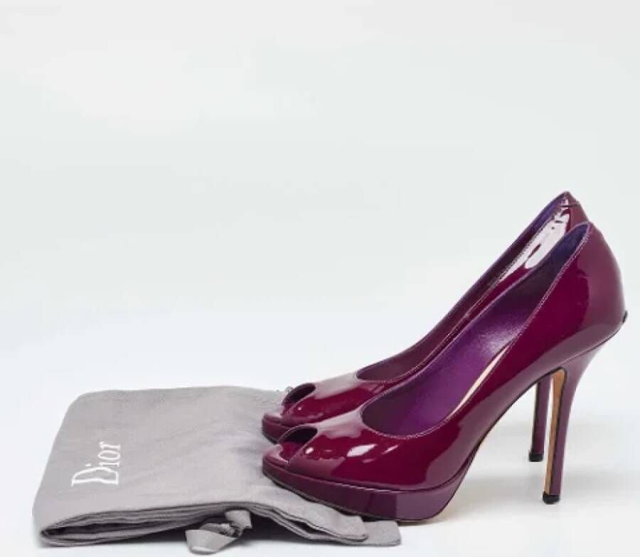 Dior Vintage Pre-owned Leather heels Purple Dames
