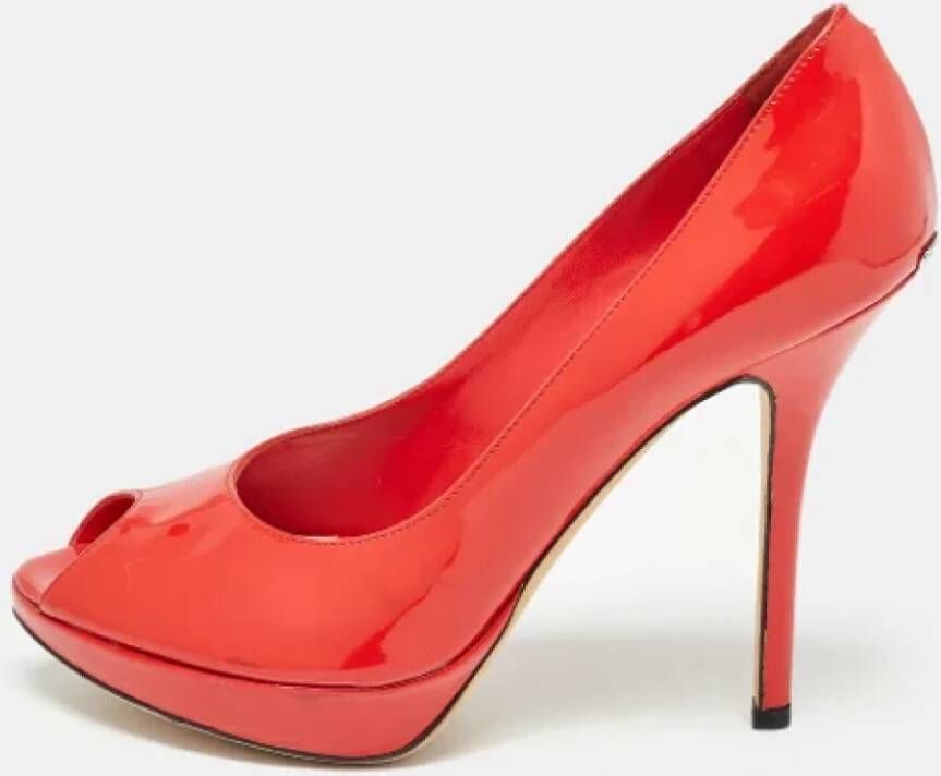 Dior Vintage Pre-owned Leather heels Red Dames