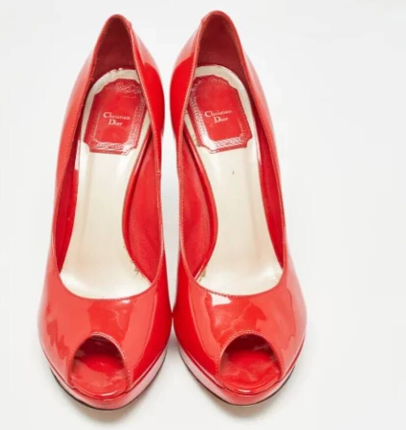 Dior Vintage Pre-owned Leather heels Red Dames