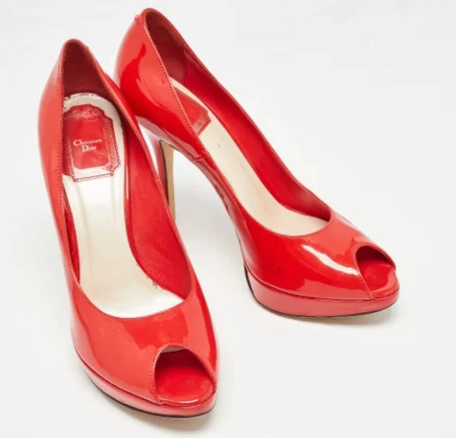 Dior Vintage Pre-owned Leather heels Red Dames