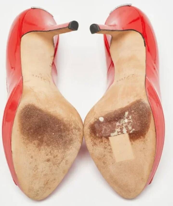 Dior Vintage Pre-owned Leather heels Red Dames